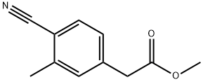 Benzeneacetic acid, 4-cyano-3-methyl-, methyl ester Structural