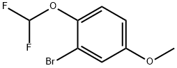 Benzene, 2-bromo-1-(difluoromethoxy)-4-methoxy- Structural