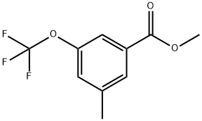 Benzoic acid, 3-methyl-5-(trifluoromethoxy)-, methyl ester Structural