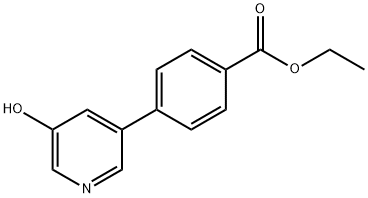 Benzoic acid, 4-(5-hydroxy-3-pyridinyl)-, ethyl ester Structural
