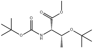L-Threonine, N-[(1,1-dimethylethoxy)carbonyl]-O-(1,1-dimethylethyl)-, methyl ester Structural