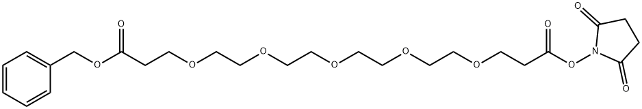 Bis-dPEG half benzyl half NHS ester Structural