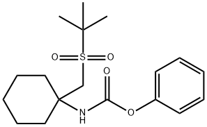 Carbamic acid, N-[1-[[(1,1-dimethylethyl)sulfonyl]methyl]cyclohexyl]-, phenyl ester Structural