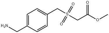 Acetic acid, 2-[[[4-(aminomethyl)phenyl]methyl]sulfonyl]-, methyl ester Structural