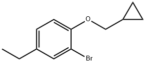 Benzene, 2-bromo-1-(cyclopropylmethoxy)-4-ethyl- Structural