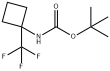 tert-Butyl (1-(trifluoromethyl)cyclobutyl)carbamate Structural
