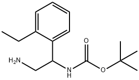 Carbamic acid, N-[2-amino-1-(2-ethylphenyl)ethyl]-, 1,1-dimethylethyl ester Structural