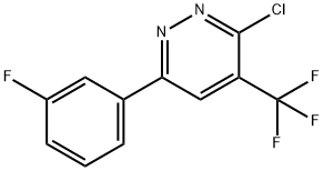 Pyridazine, 3-chloro-6-(3-fluorophenyl)-4-(trifluoromethyl)- Structural