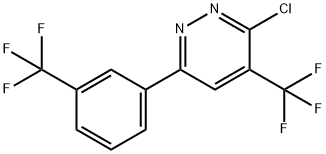 Pyridazine, 3-chloro-4-(trifluoromethyl)-6-[3-(trifluoromethyl)phenyl]- Structural
