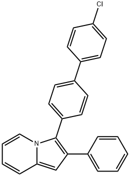 Indolizine, 3-(4'-chloro[1,1'-biphenyl]-4-yl)-2-phenyl- Structural