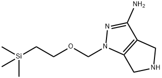 Pyrrolo[3,4-c]pyrazol-3-amine, 1,4,5,6-tetrahydro-1-[[2-(trimethylsilyl)ethoxy]methyl]- Structural