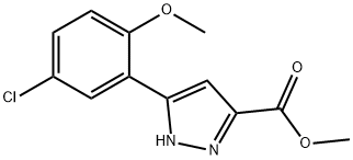 JR-13990, Methyl 3-(5-chloro-2-methoxyphenyl)-1H-pyrazole-5-carboxylate, 95% Structural