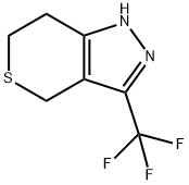 Thiopyrano[4,3-c]pyrazole, 1,4,6,7-tetrahydro-3-(trifluoromethyl)- Structural