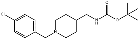 tert-Butyl [1-(4-chlorobenzyl)piperidin-4-yl]methylcarbamate Structural