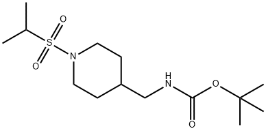 tert-Butyl [1-(isopropylsulfonyl)piperidin-4-yl]methylcarbamate Structural
