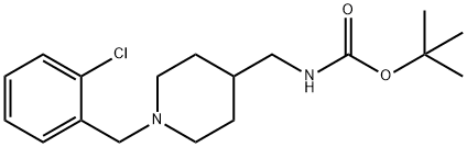 tert-Butyl [1-(2-chlorobenzyl)piperidin-4-yl]methylcarbamate Structural