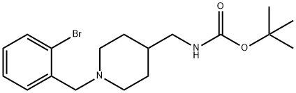 tert-Butyl [1-(2-bromobenzyl)piperidin-4-yl]methylcarbamate Structural