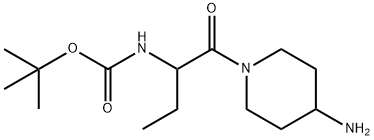 Carbamic acid, N-[1-[(4-amino-1-piperidinyl)carbonyl]propyl]-, 1,1-dimethylethyl ester Structural