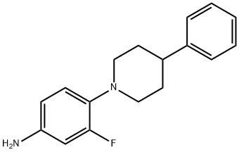 Benzenamine, 3-fluoro-4-(4-phenyl-1-piperidinyl)- Structural