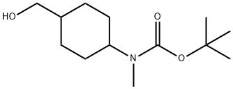tert-butyl 4-(hydroxymethyl)cyclohexylmethylcarbamate Structural