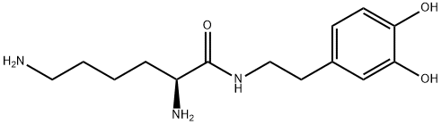 Hexanamide, 2,6-diamino-N-[2-(3,4-dihydroxyphenyl)ethyl]-, (2S)- Structural