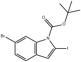tert-butyl 6-bromo-2-iodo-1H-indole-1-carboxylate Structural