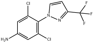 Benzenamine, 3,5-dichloro-4-[3-(trifluoromethyl)-1H-pyrazol-1-yl]- Structural
