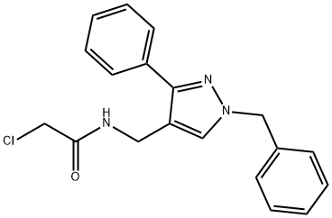 Acetamide, 2-chloro-N-[[3-phenyl-1-(phenylmethyl)-1H-pyrazol-4-yl]methyl]- Structural