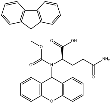 D-Glutamine, N2-[(9H-fluoren-9-ylmethoxy)carbonyl]-N-9H-xanthen-9-yl- Structural