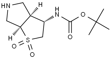 rac-tert-butyl N-[(3R,3aR,6aS)-1,1-dioxo-hexahydro-2H-1lambda6-thieno[2,3-c]pyrrol-3-yl]carbamate Structural