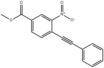 Benzoic acid, 3-nitro-4-(2-phenylethynyl)-, methyl ester Structural