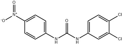 Urea, N-(3,4-dichlorophenyl)-N'-(4-nitrophenyl)- Structural