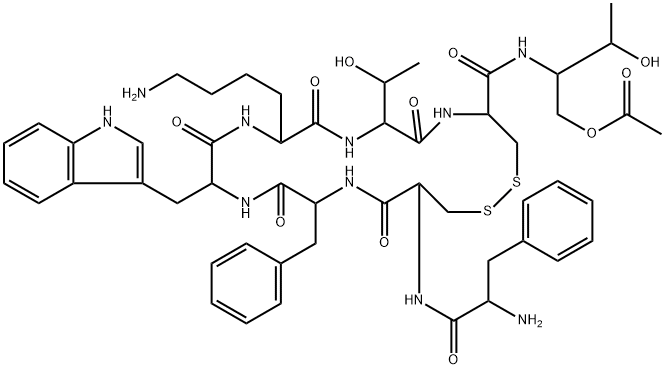 L-Cysteinamide, D-phenylalanyl-L-cysteinyl-L-phenylalanyl-D-tryptophyl-L-lysyl-L-threonyl-N-[1-[(acetyloxy)methyl]-2-hydroxypropyl]-, cyclic (2→7)-disulfide, [R-(R*,R*)]- (9CI)