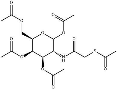 D-Galactopyranose, 2-[[2-(acetylthio)acetyl]amino]-2-deoxy-, 1,3,4,6-tetraacetate Structural