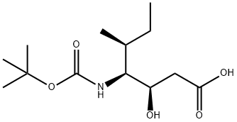 Heptanoic acid, 4-[[(1,1-dimethylethoxy)carbonyl]amino]-3-hydroxy-5-methyl-, [3R-(3R*,4S*,5S*)]- (9CI) Structural