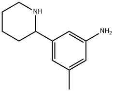 Benzenamine, 3-methyl-5-(2-piperidinyl)- Structural