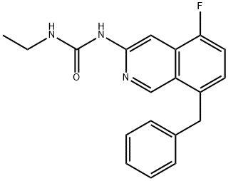 Urea, N-ethyl-N'-[5-fluoro-8-(phenylmethyl)-3-isoquinolinyl]- Structural