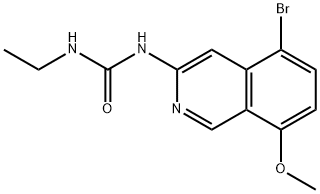 Urea, N-(5-bromo-8-methoxy-3-isoquinolinyl)-N'-ethyl- Structural