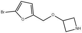 Azetidine, 3-[(5-bromo-2-furanyl)methoxy]- Structural