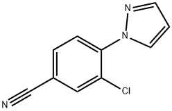 Benzonitrile, 3-chloro-4-(1H-pyrazol-1-yl)- Structural
