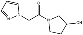 Ethanone, 1-(3-hydroxy-1-pyrrolidinyl)-2-(1H-pyrazol-1-yl)- Structural