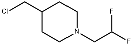 Piperidine, 4-(chloromethyl)-1-(2,2-difluoroethyl)- Structural