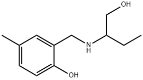 Phenol, 2-[[[1-(hydroxymethyl)propyl]amino]methyl]-4-methyl- Structural