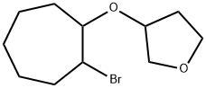 Furan, 3-[(2-bromocycloheptyl)oxy]tetrahydro- Structural