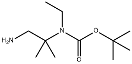tert-butyl 1-amino-2-methylpropan-2-ylethylcarbamate Structural