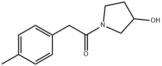 Ethanone, 1-(3-hydroxy-1-pyrrolidinyl)-2-(4-methylphenyl)- Structural