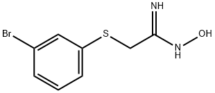 Ethanimidamide, 2-[(3-bromophenyl)thio]-N-hydroxy- Structural