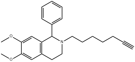 Isoquinoline, 2-(6-heptyn-1-yl)-1,2,3,4-tetrahydro-6,7-dimethoxy-1-phenyl- Structural