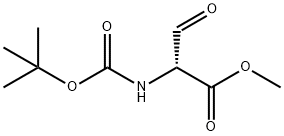 Propanoic acid, 2-[[(1,1-dimethylethoxy)carbonyl]amino]-3-oxo-, methyl ester, (2R)- Structural