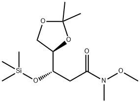 D-erythro-Pentonamide, 2-deoxy-N-methoxy-N-methyl-4,5-O-(1-methylethylidene)-3-O-(trimethylsilyl)- Structural